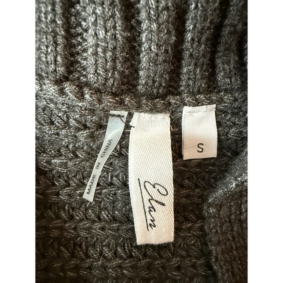 Sierra By Elan Women's Collard Slouchy Ribbed Knit Sweater Boho Casual Chic Sz S - Picture 8 of 10